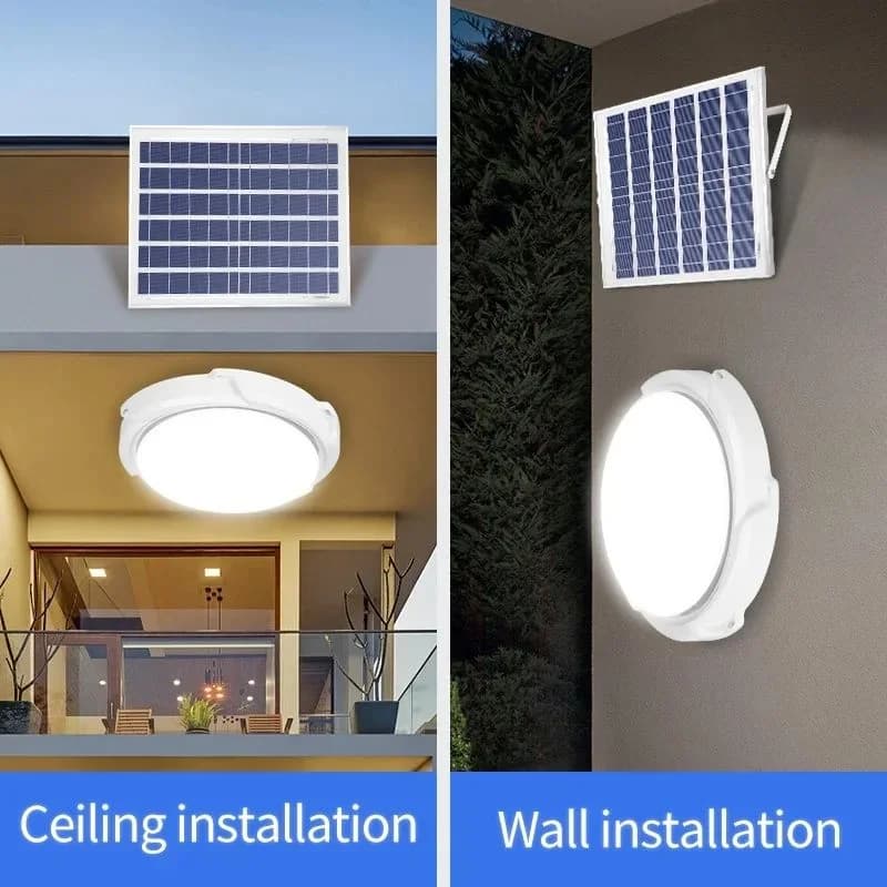 IP65 ūdensizturīga saules griestu lampa ar tālvadības pulti