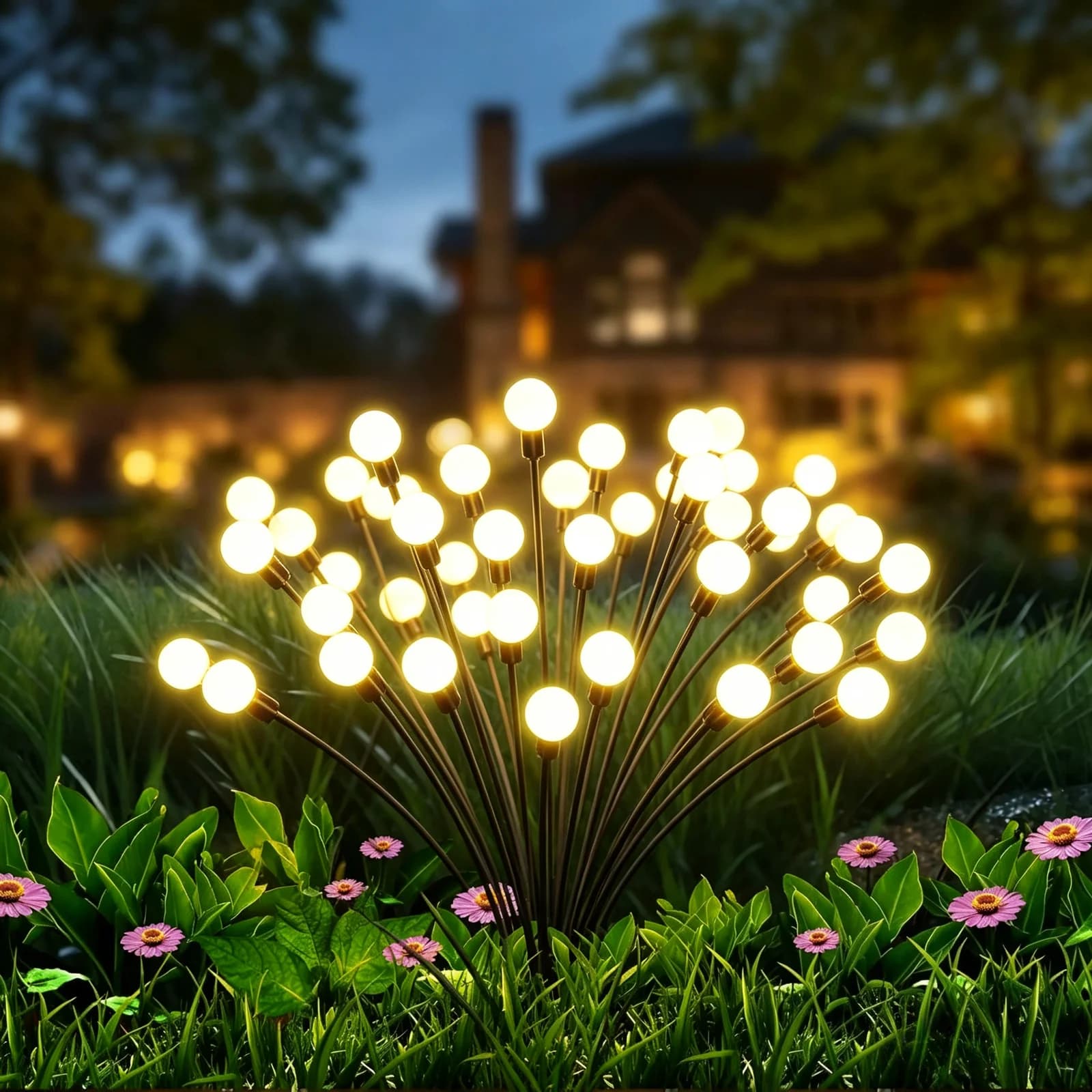 10 LED saules ugunskurveņu dārza gaismas, ūdensizturīgas