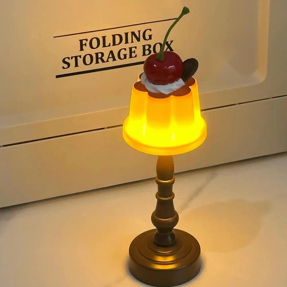 Retro puddinga formas mini LED galda nakts gaisma