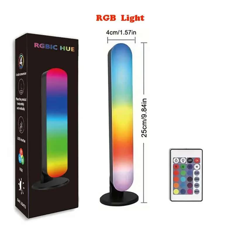 USB uzlādējama RGB mūzikas ritma gaismas uztvērēja lampa