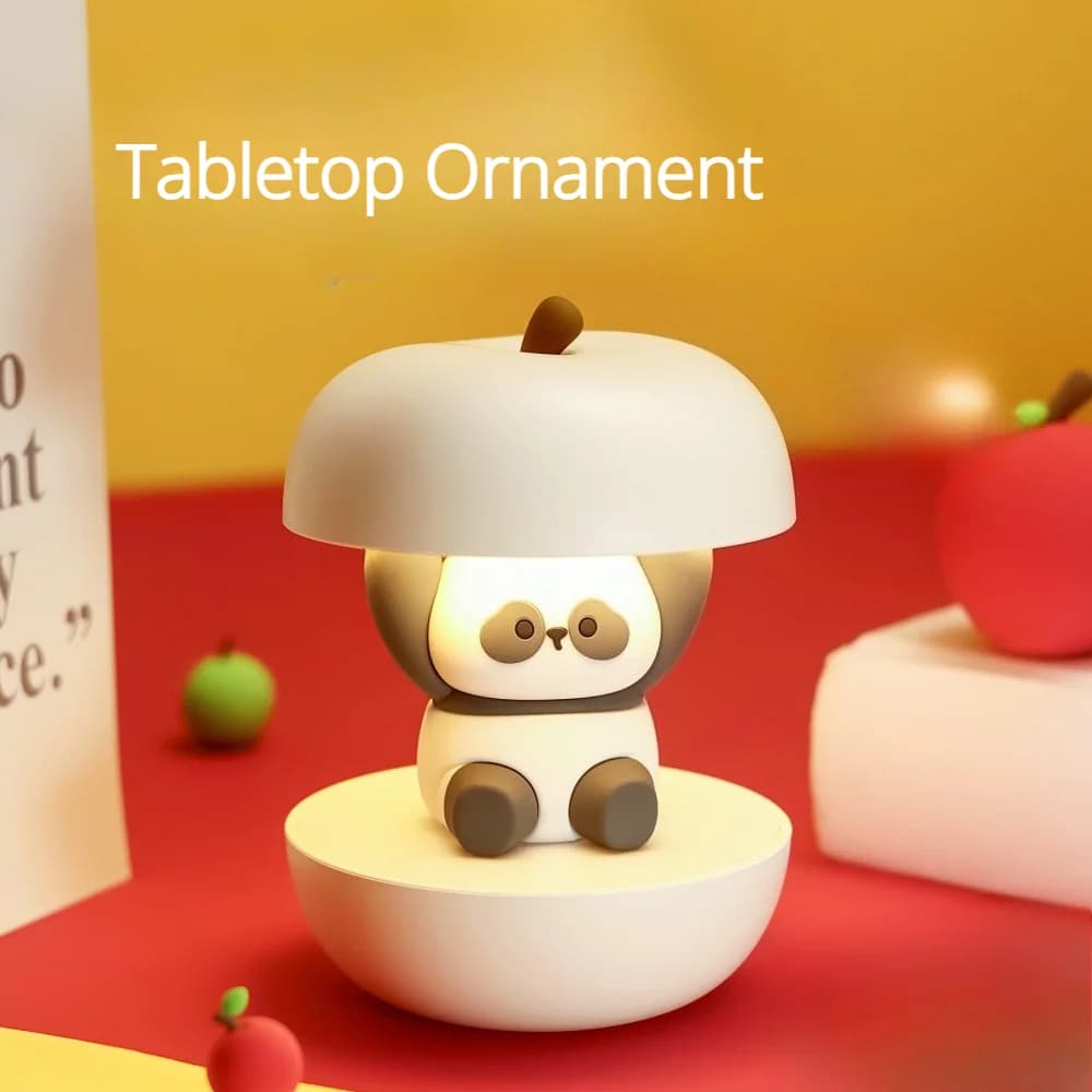 Mīļā pandas uzlādējamā mini naktslampa ar aptumšošanu