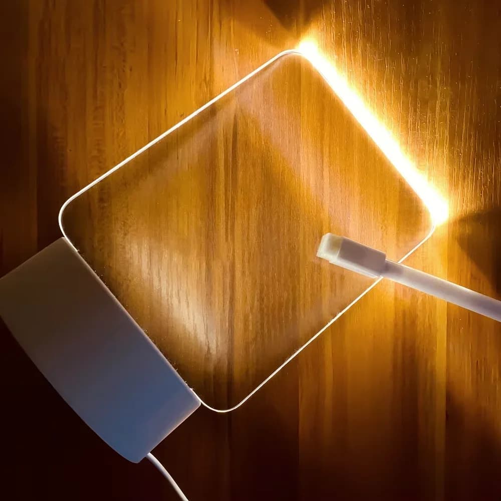 USB LED ziņojumu tāfele nakts gaisma ar pildspalvu galda dekoram